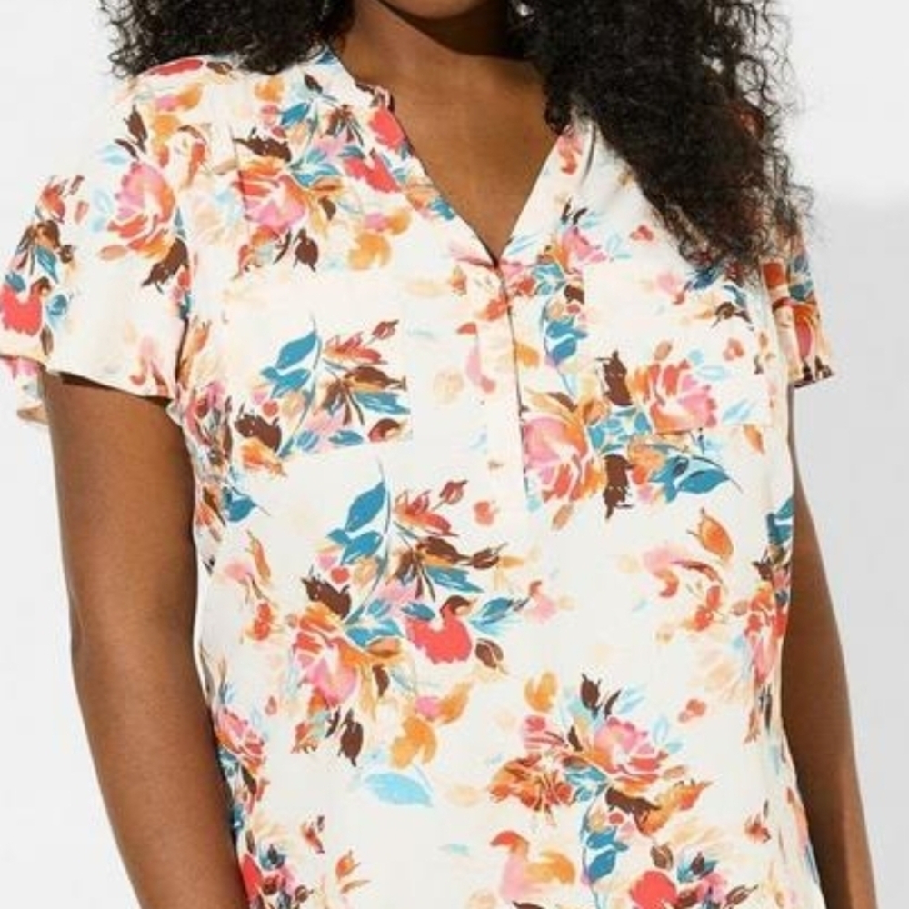Torrid Floral Print Women's Top Preloved
